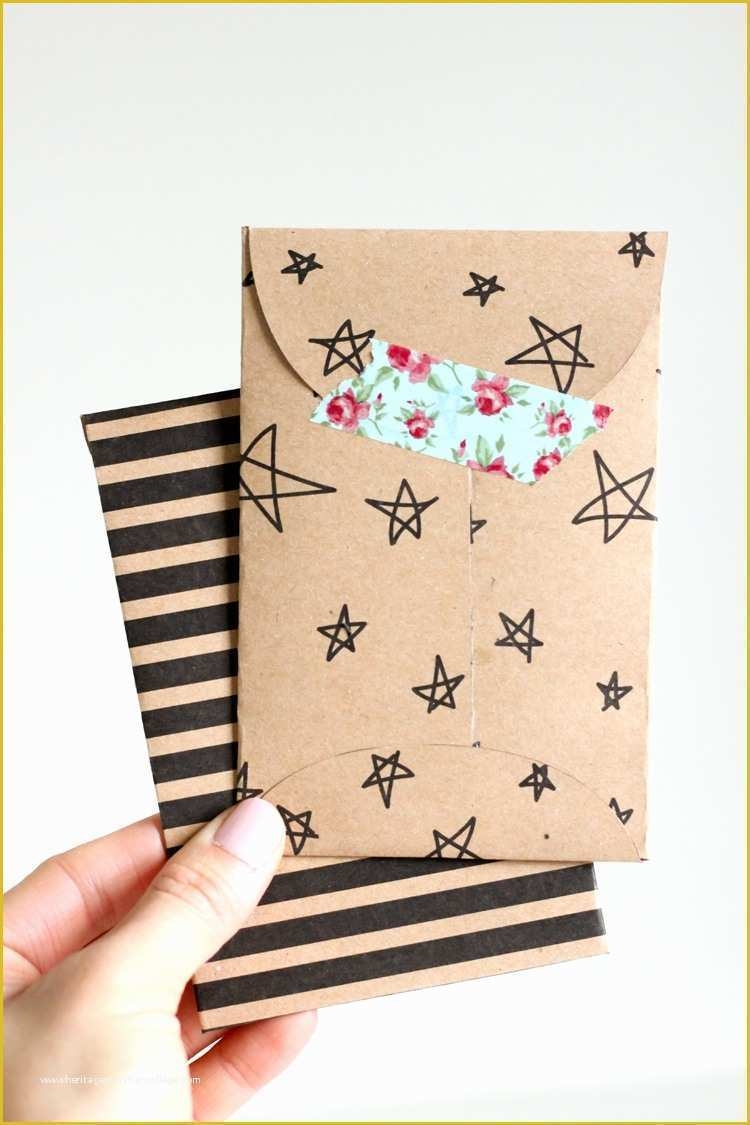 Gift Card Envelope Template Free Of Kraft Paper Gift Card Envelope 