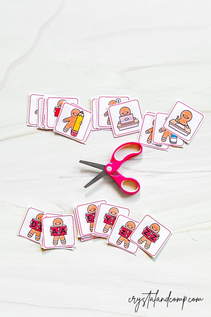 free printable gingerbread man matching game