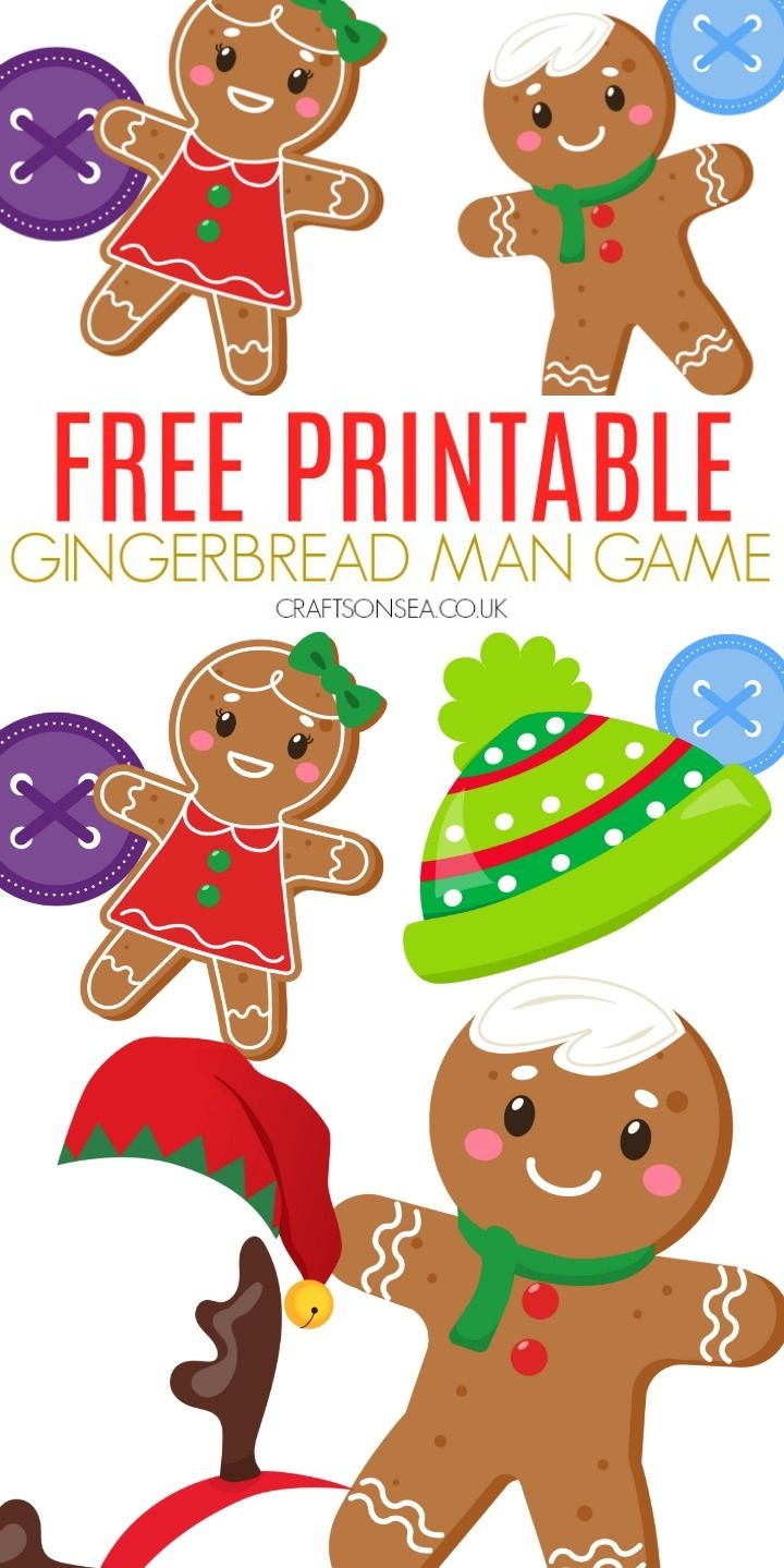 Gingerbread Man Shapes Matching Game Printable Free Printable Templates