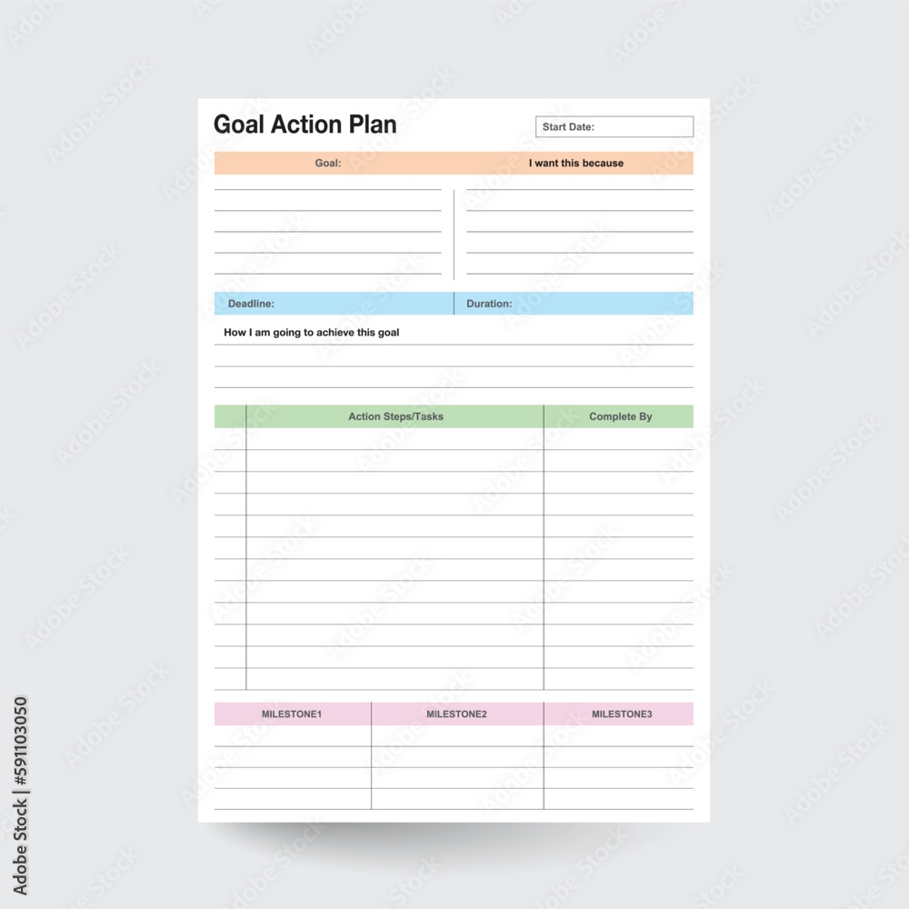 goal action plan template