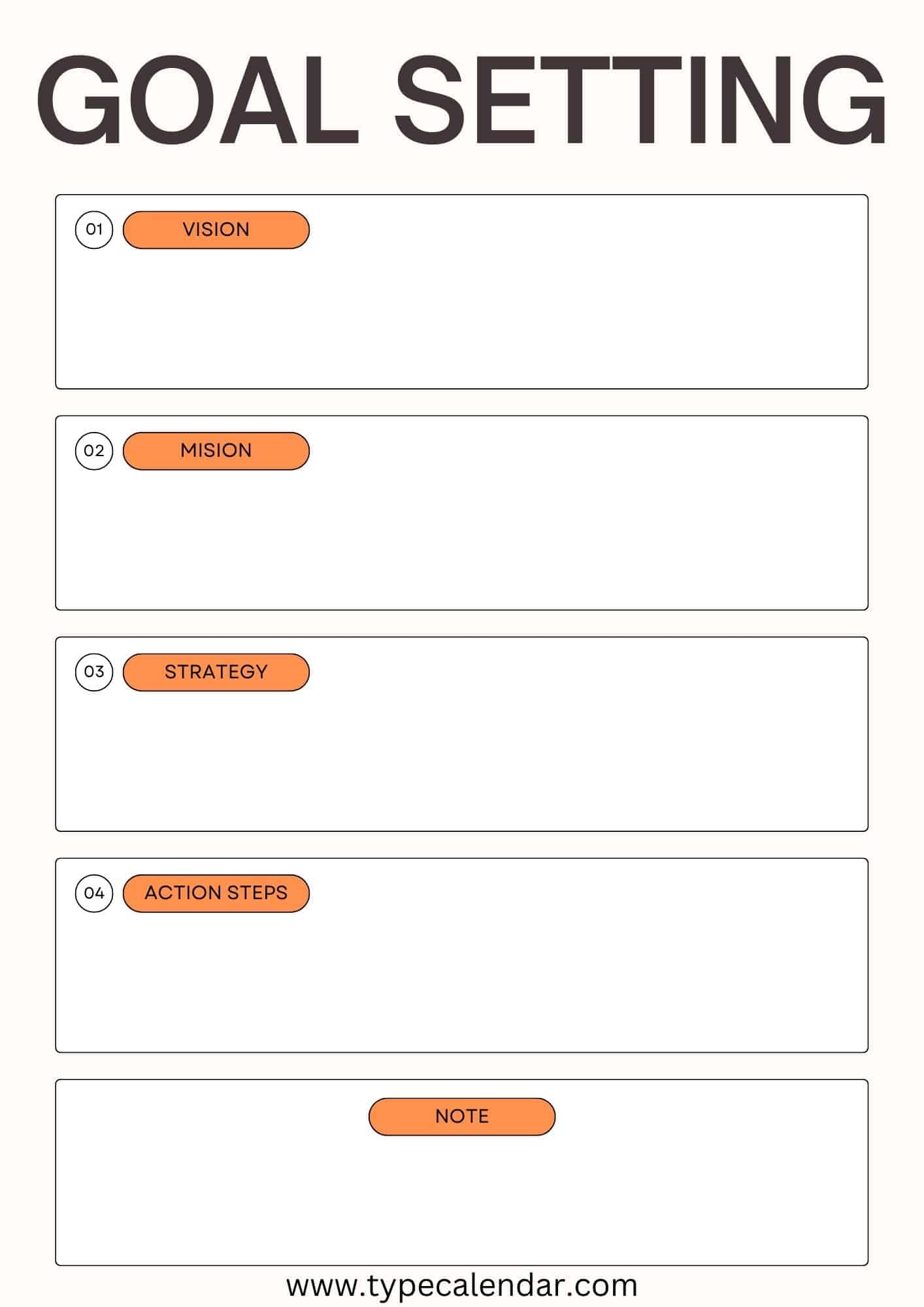 goals and planning template