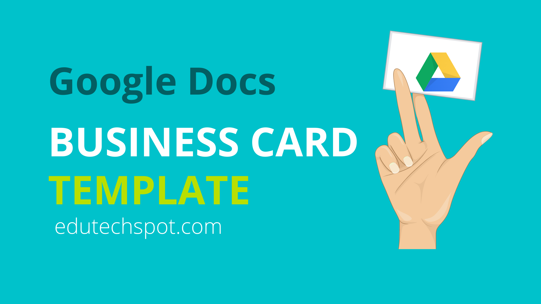 Google Docs Business Card Template FREE Edutechspot