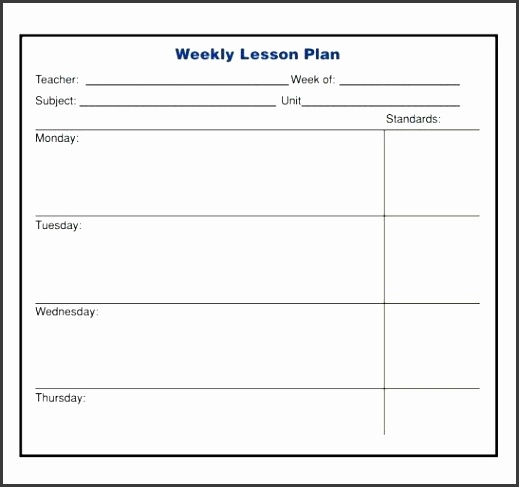 Google Docs Weekly Lesson Plan Template PadsQas