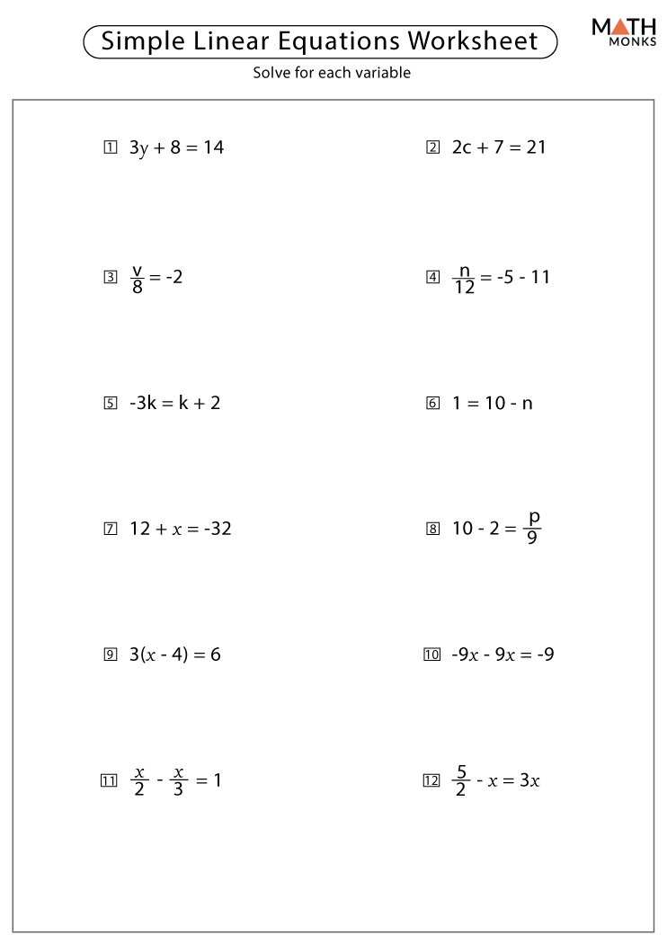 Graphing Linear Equations Worksheet Algebra 2 Equations Worksheets