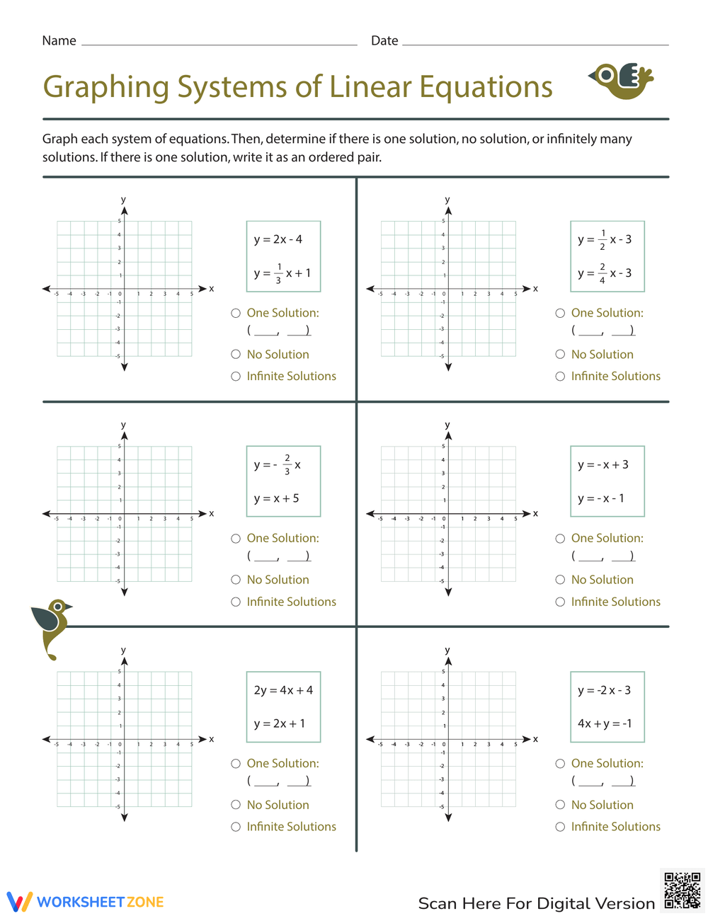 Graphing Systems Of Equations Worksheets Math Monks Worksheets Library