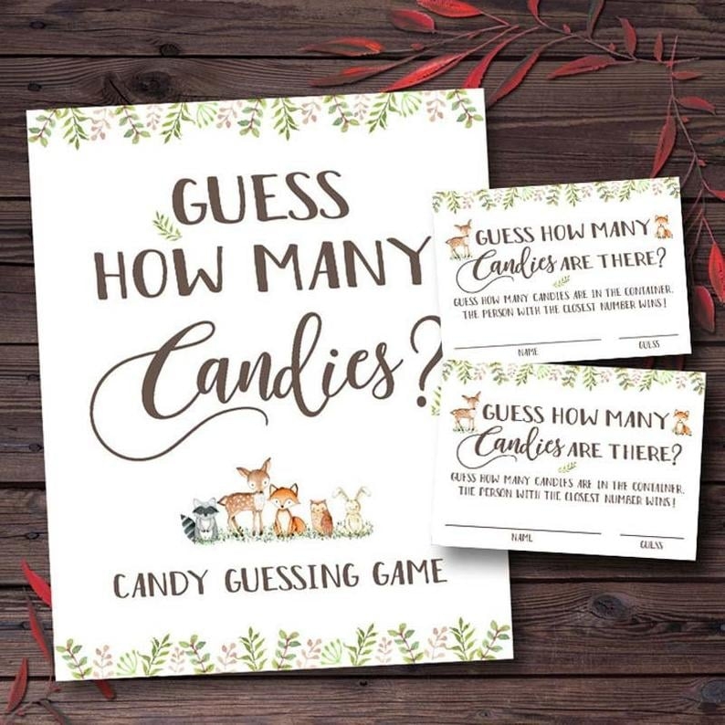 Guess How Many Candies Are In The Jar Baby Shower Printable Game 