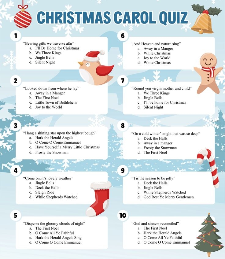 Guess The Christmas Carol Game Printable Christmas Carol Christmas 