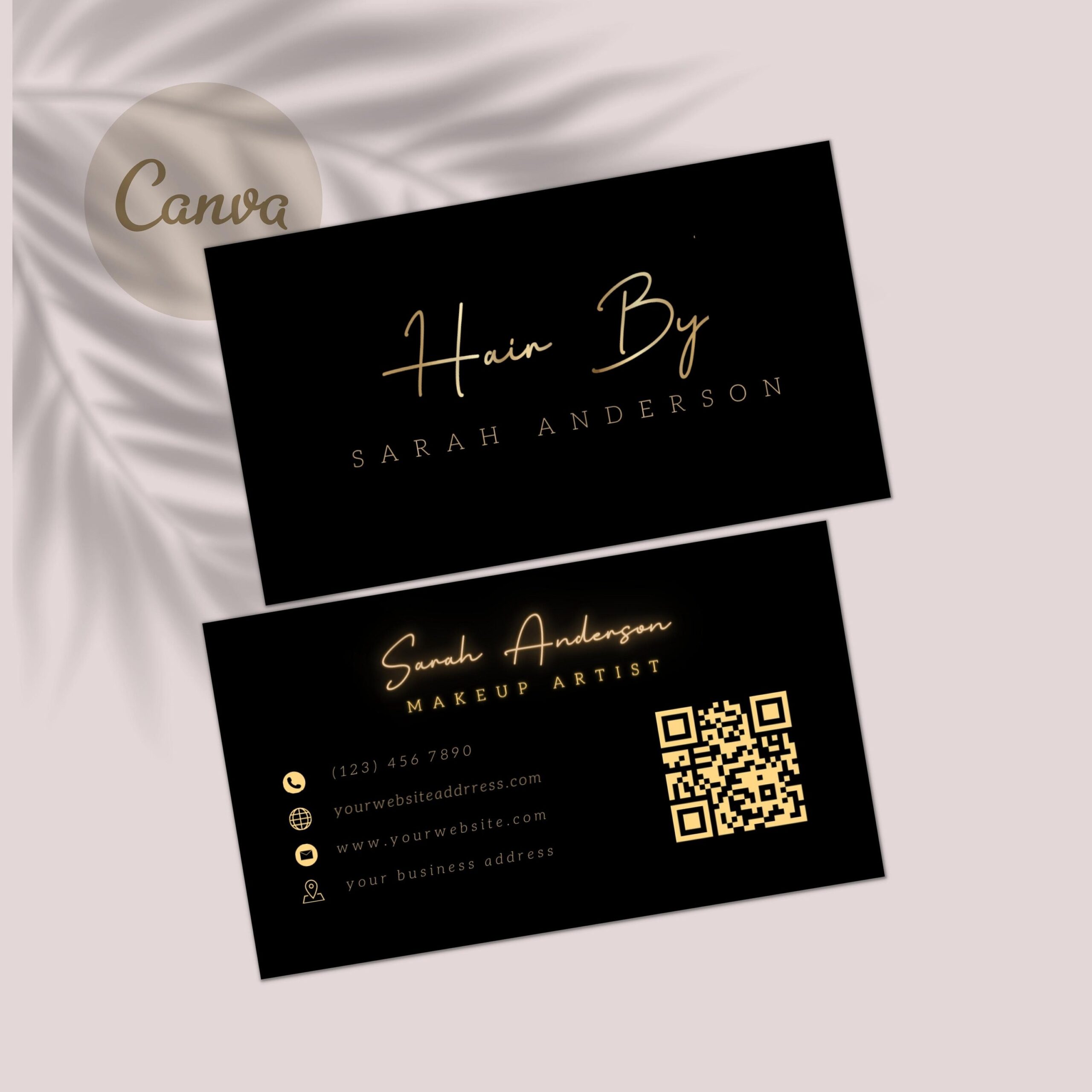 Hair Stylist BUSINESS CARD Template Hairdresser Beauty Salon Business 