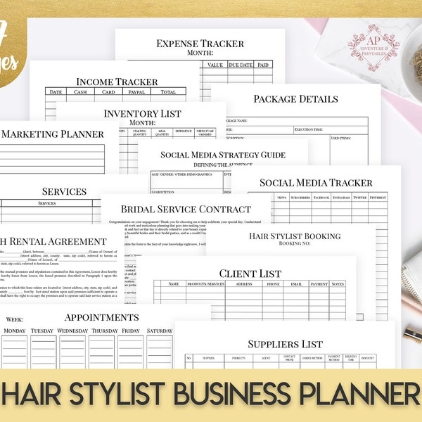 Hair Stylist Business Plan Etsy