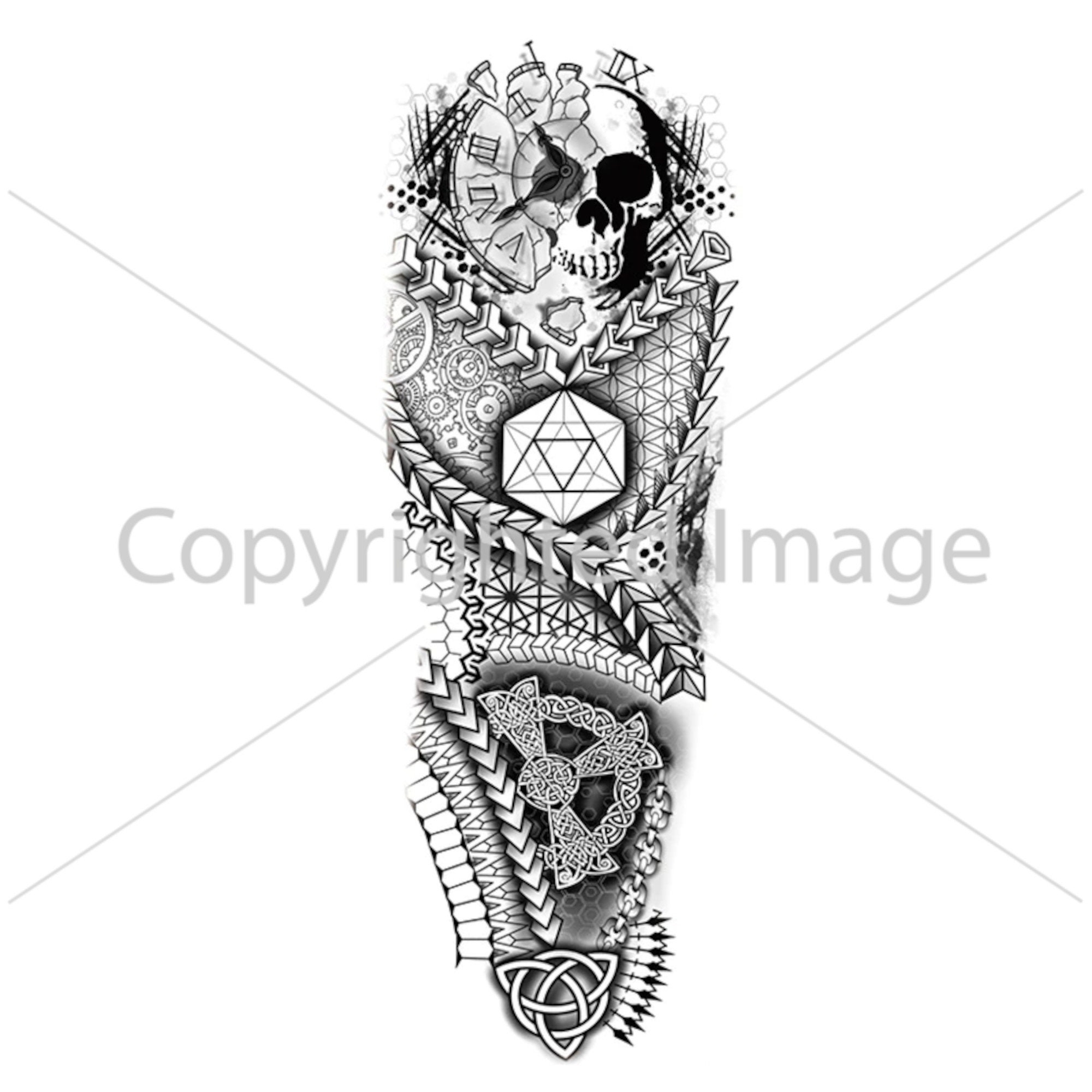 Half Sleeve Tattoo Drawing Designs