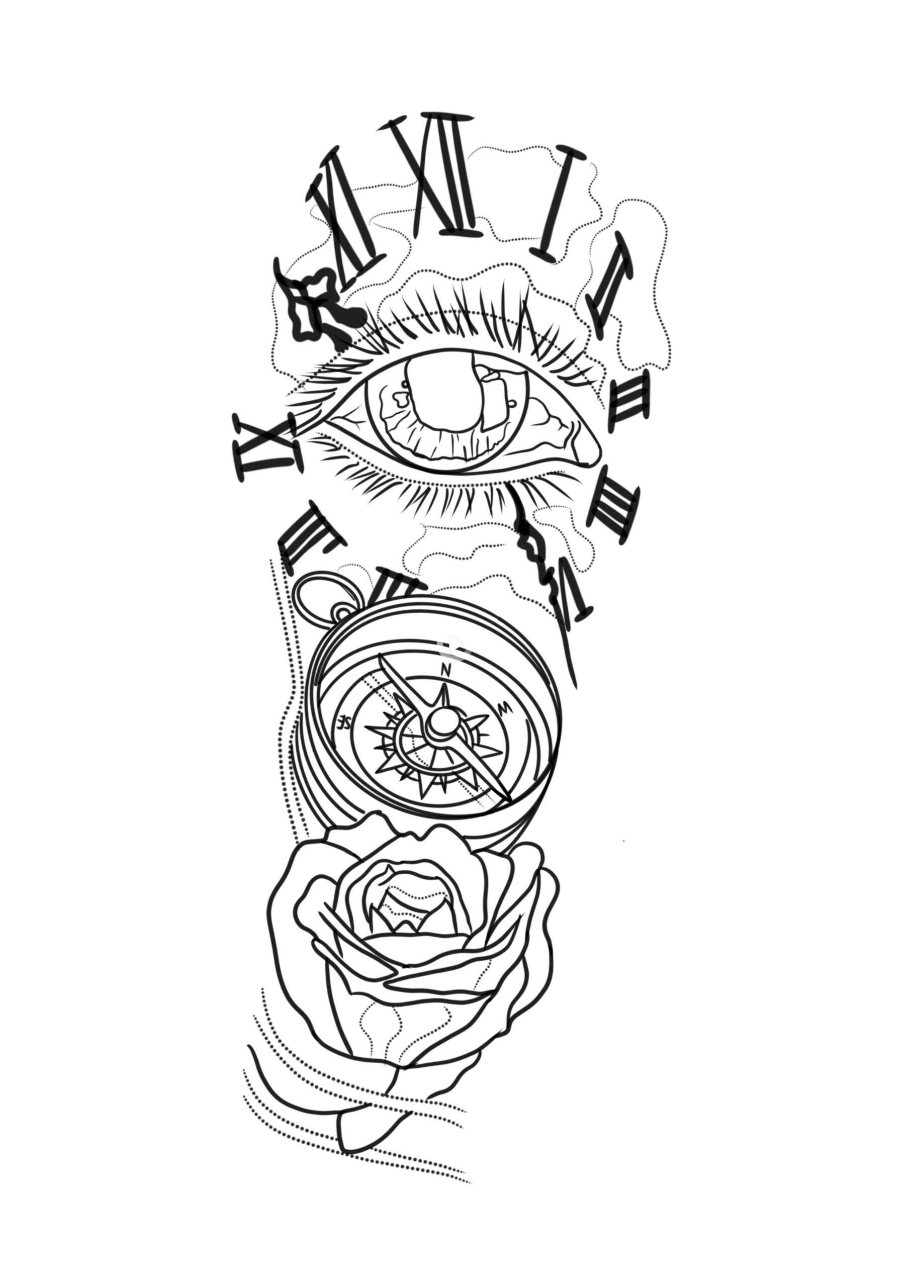 printable half sleeve tattoo designs