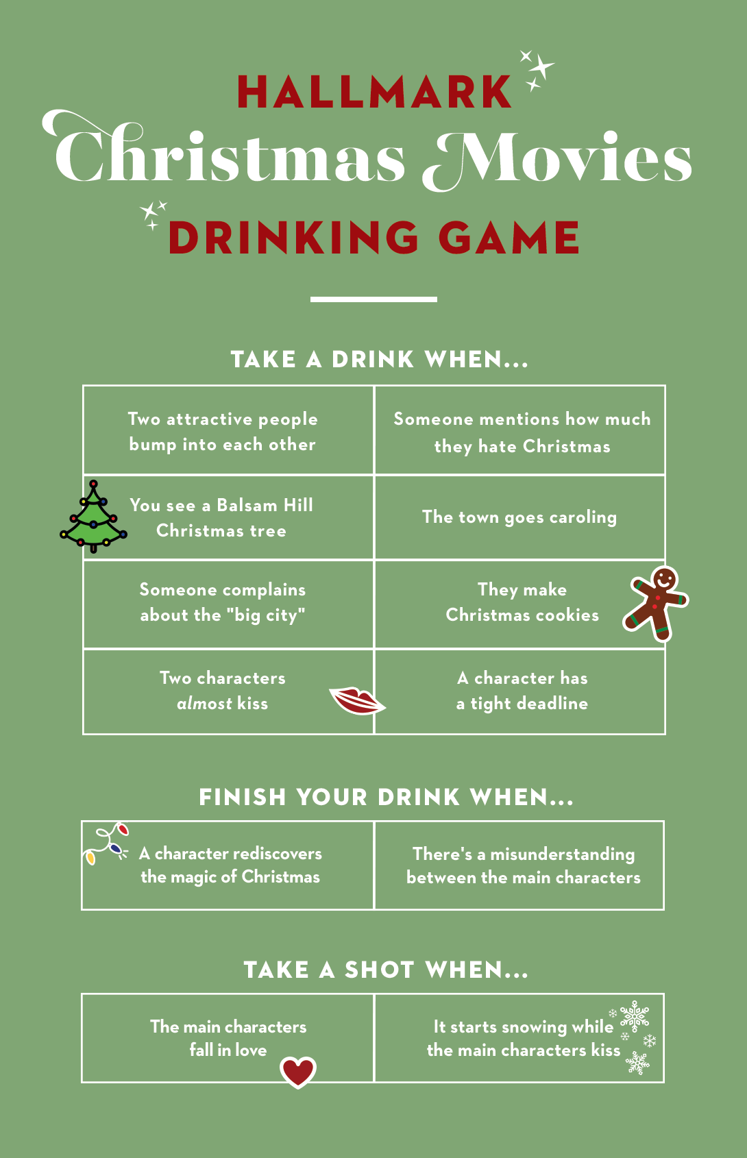 Hallmark Movie Drinking Game Printable Dev onallcylinders