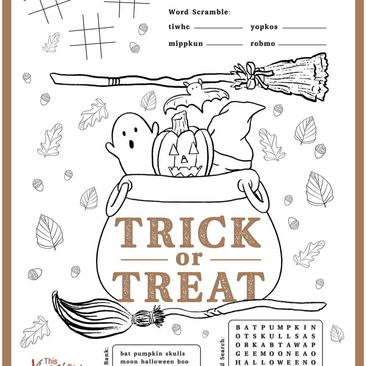 halloween activities printable