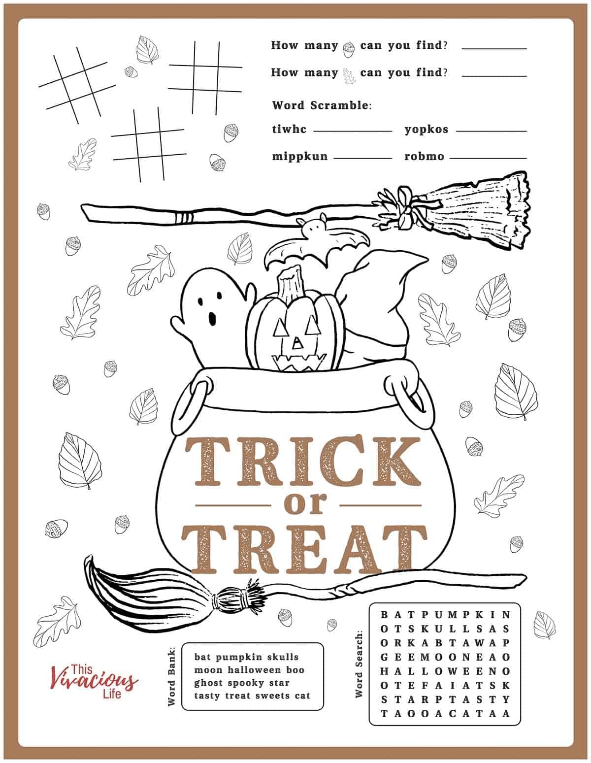 Halloween Activities Printable Worksheets Library