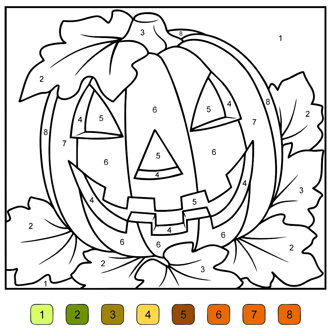 Halloween Addition Color By Number 25 Free PDF Printables Printablee