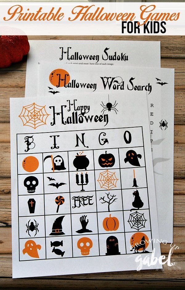 Halloween Free Printable Games