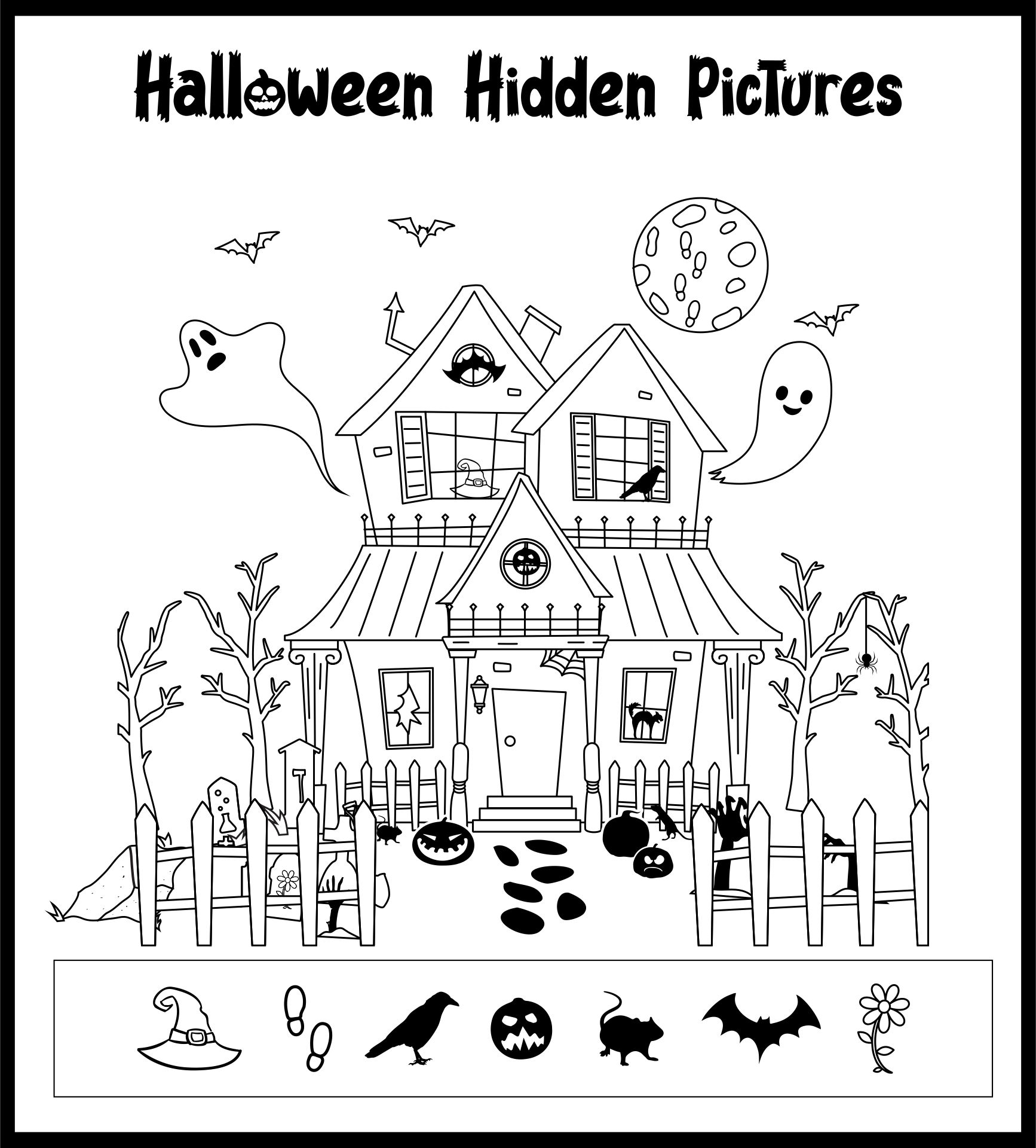 Halloween Hidden Pictures Printable