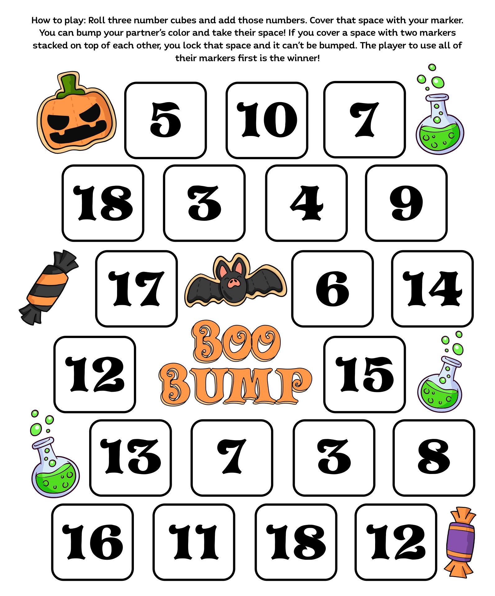 Halloween Math Games 15 Free PDF Printables Printablee