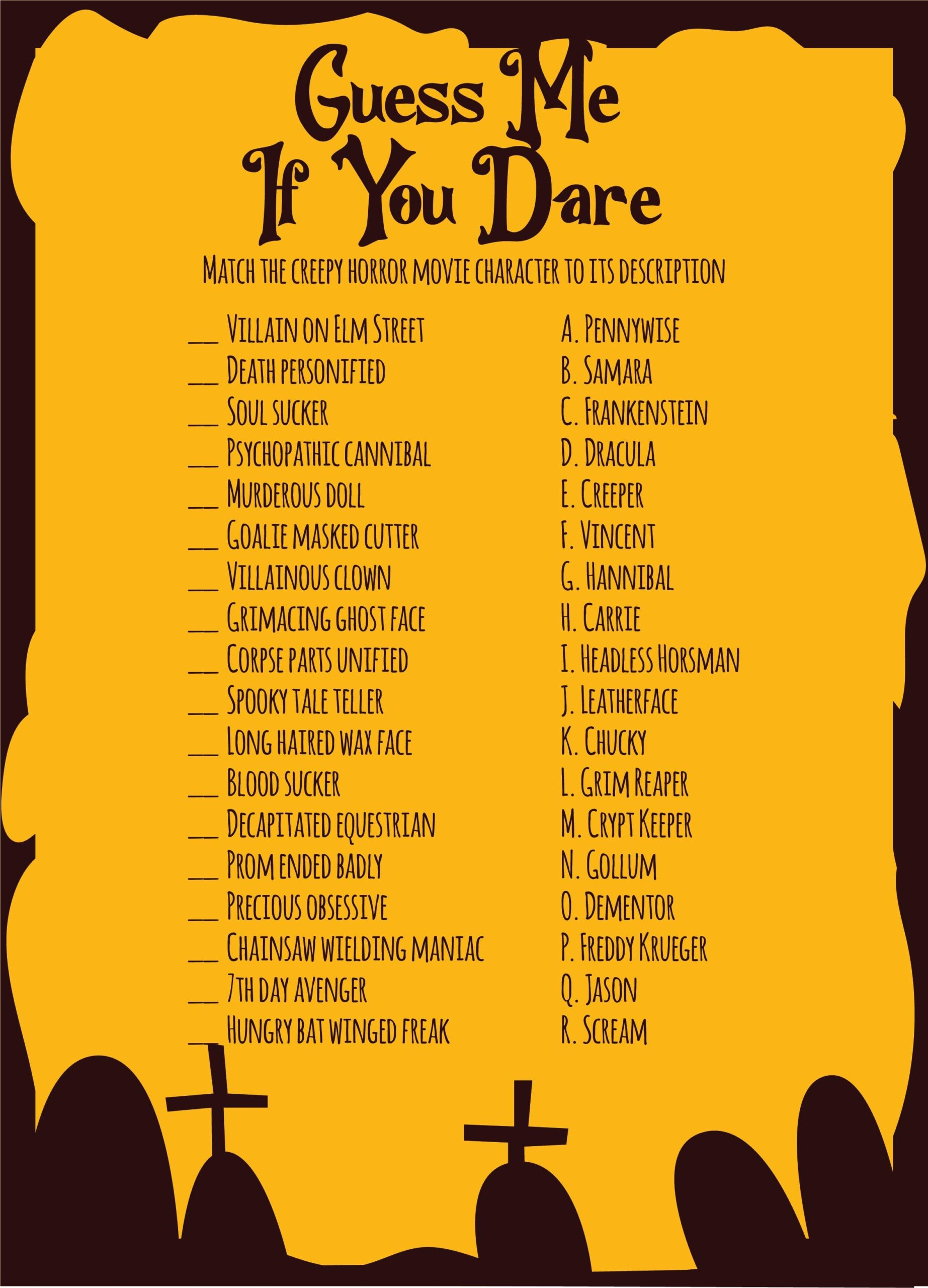 Halloween Party Games Ideas 15 Free PDF Printables Printablee