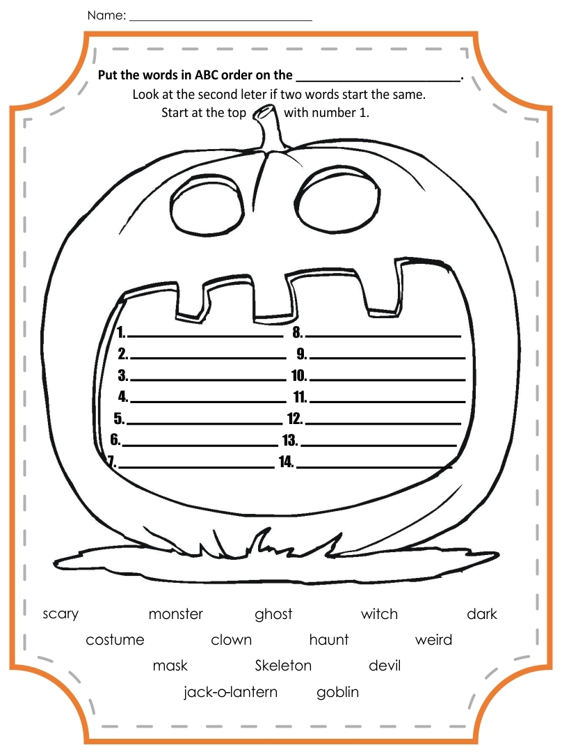 Halloween Printable Activities