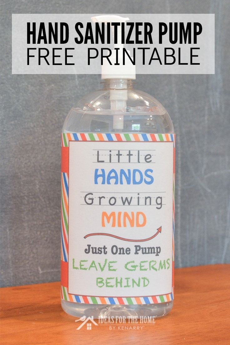 Hand Sanitizer Printable Label