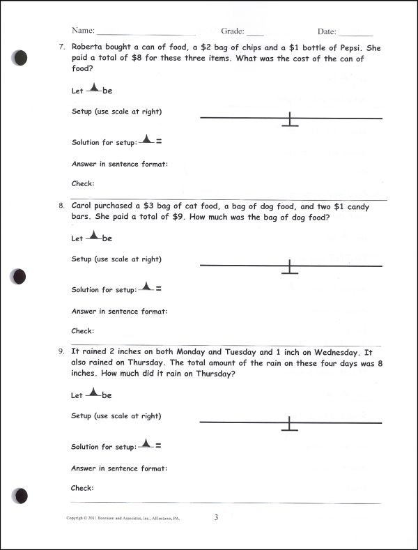Hands On Equations Worksheets
