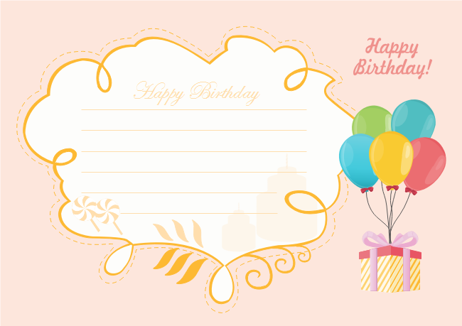 Happy Birthday Card Template Happy Birthday Template Vrogue co