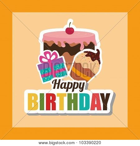 Happy Birthday Card Vector Photo Free Trial Bigstock