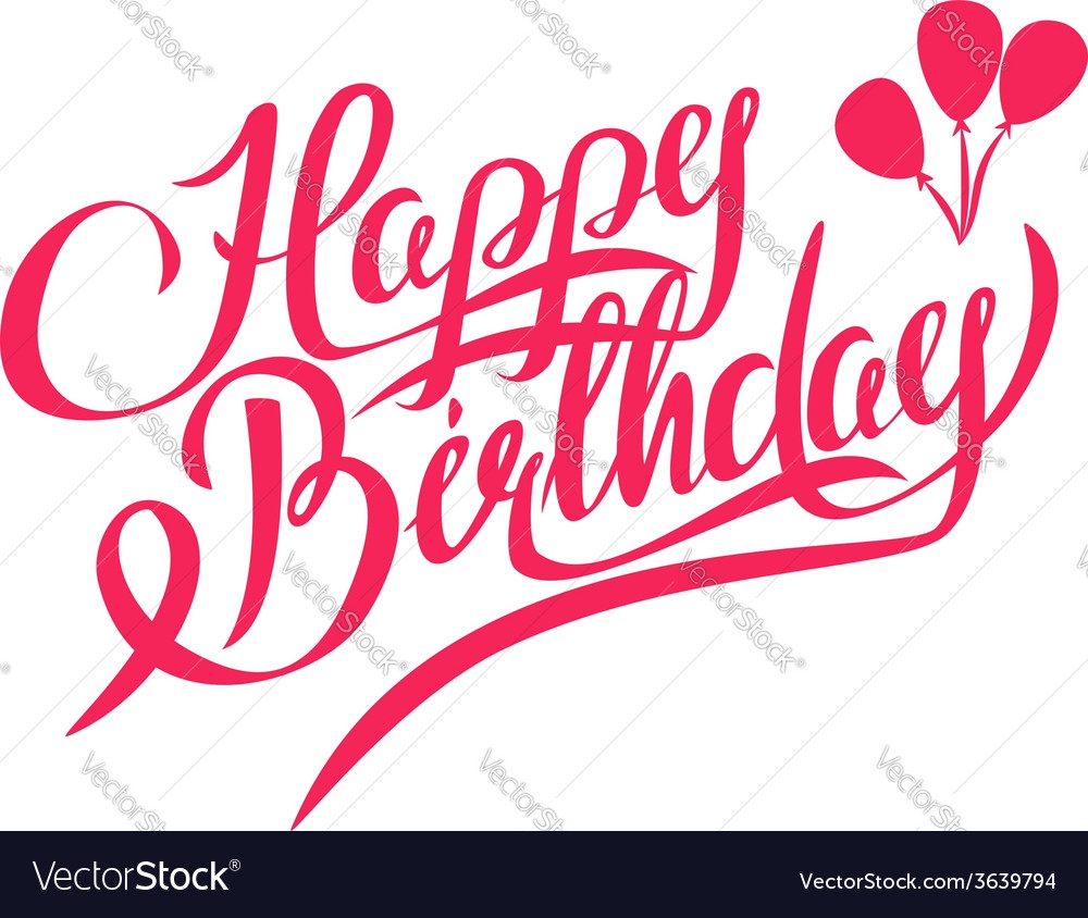 Happy Birthday Lettering Design Printable