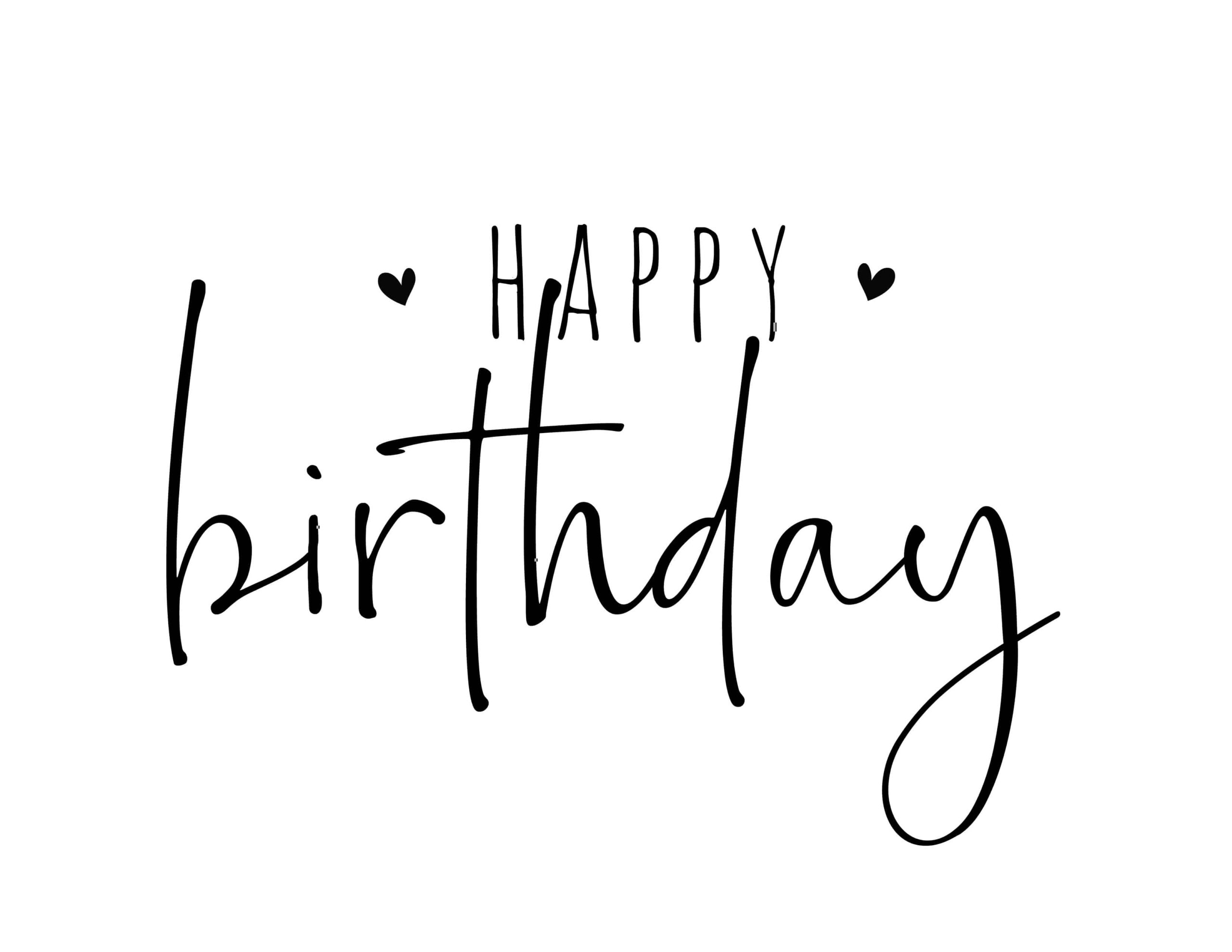 Happy Birthday Lettering Printable