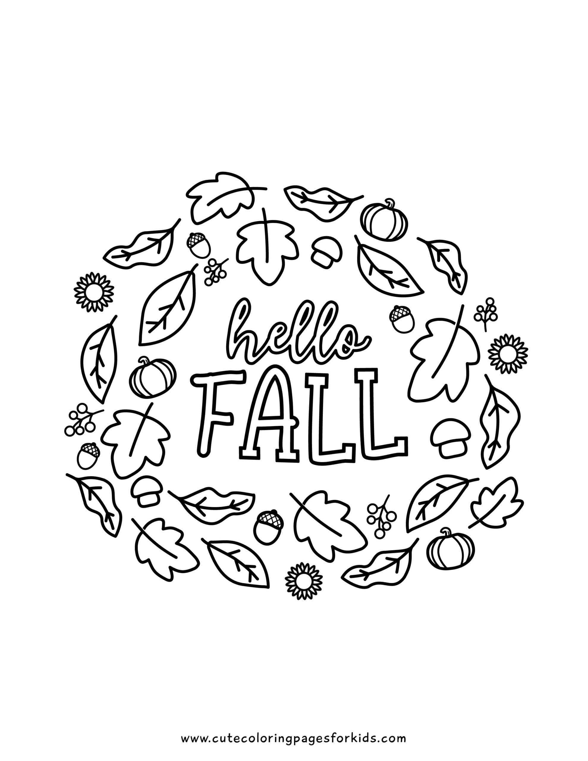 printable fall coloring pictures