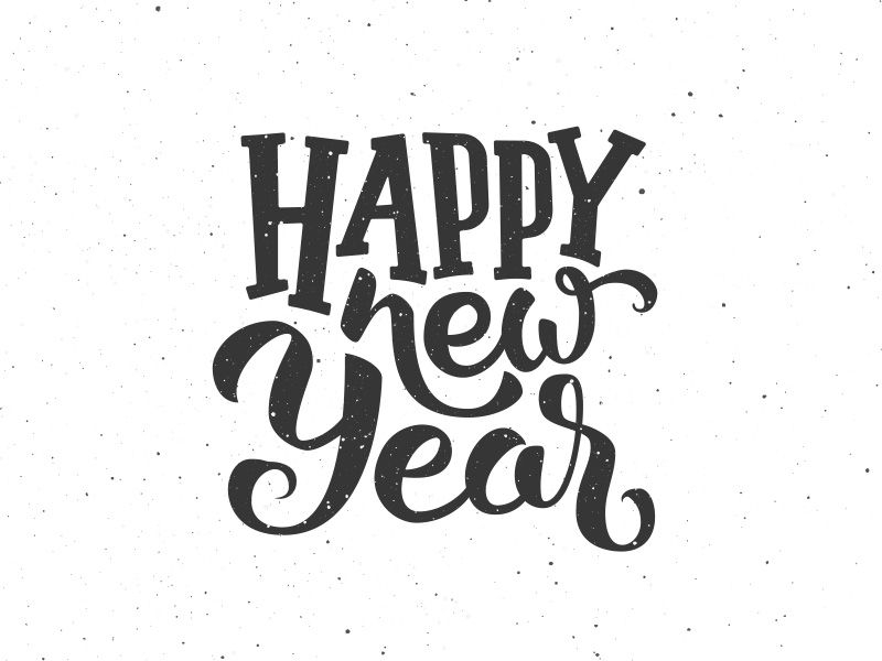Happy New Year Lettering Design By Yurlick