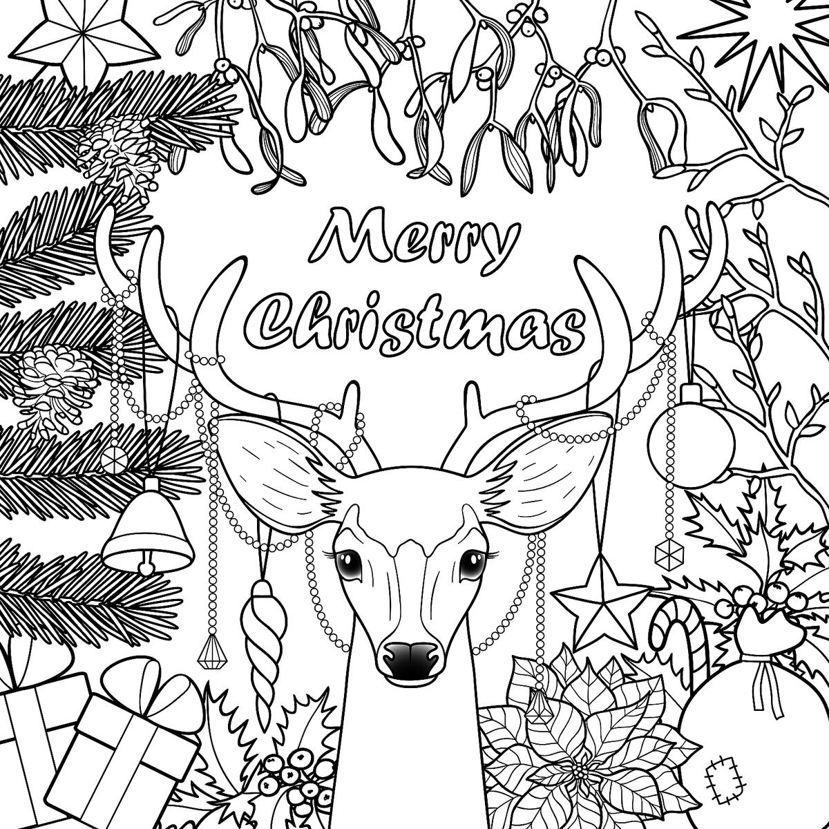 Hard Printable Christmas Coloring Pages