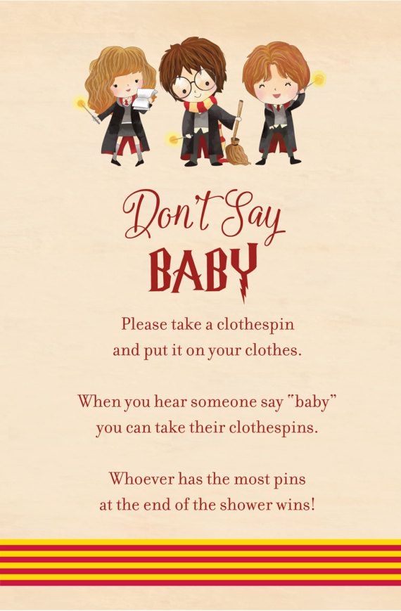 Harry Potter Baby Shower Games Free Printable