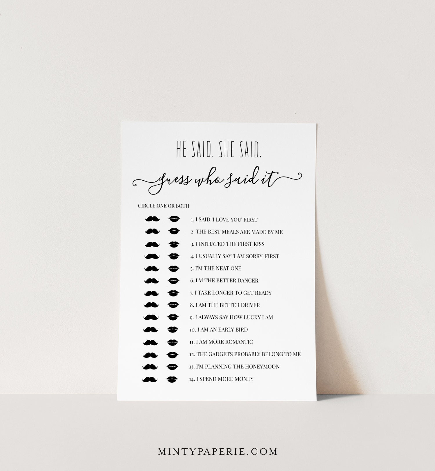 free printable he said she said game template