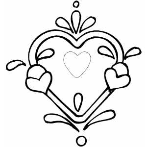 Heart Design Coloring Page