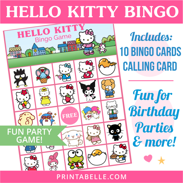 Hello Kitty Bingo Printable Game Printabelle