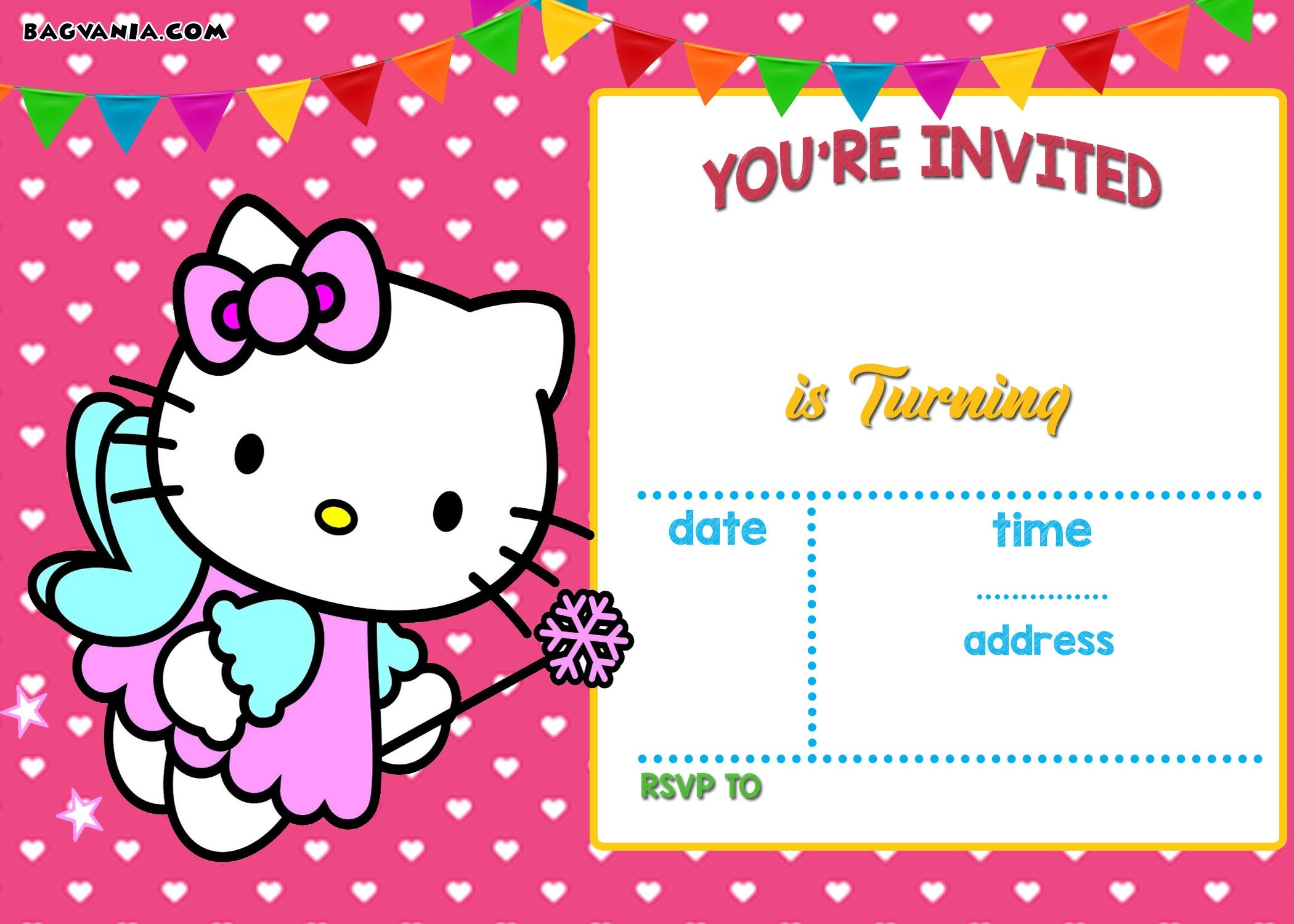Hello Kitty Birthday Party Invitations Free Printable