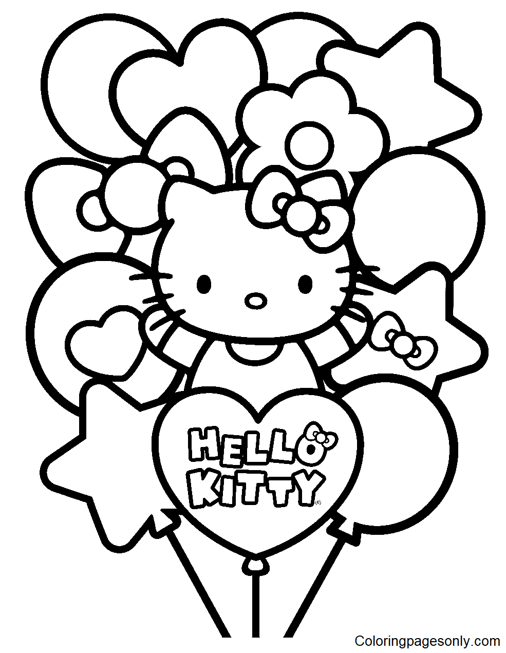 hello kitty printable coloring pictures