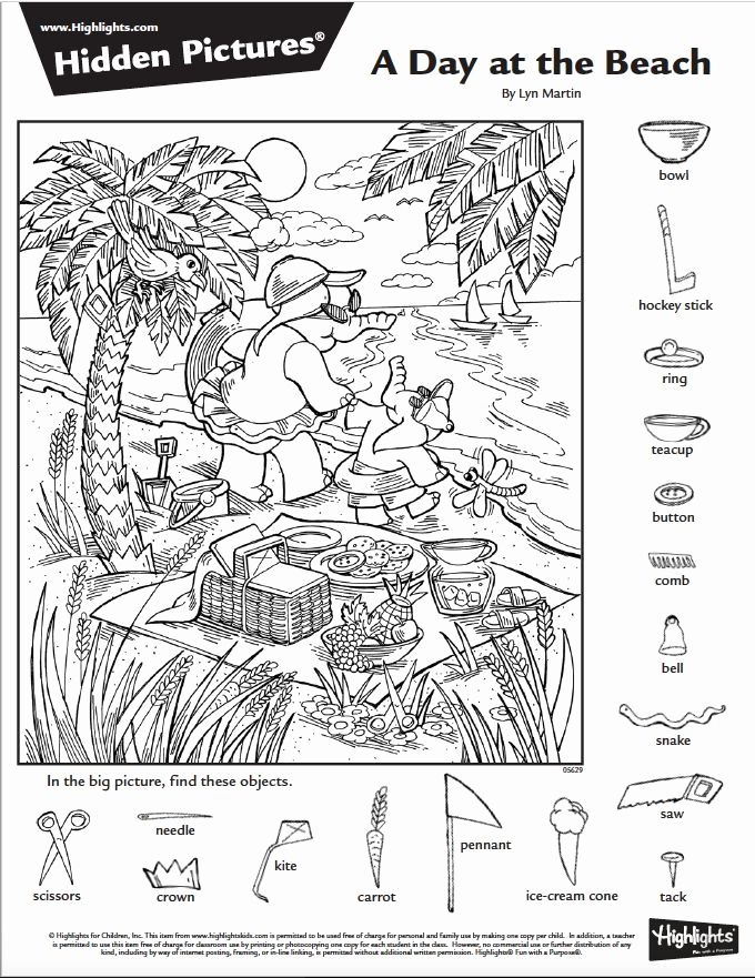 Hidden Picture Printable Hidden Pictures Hidden Pictures Printables 