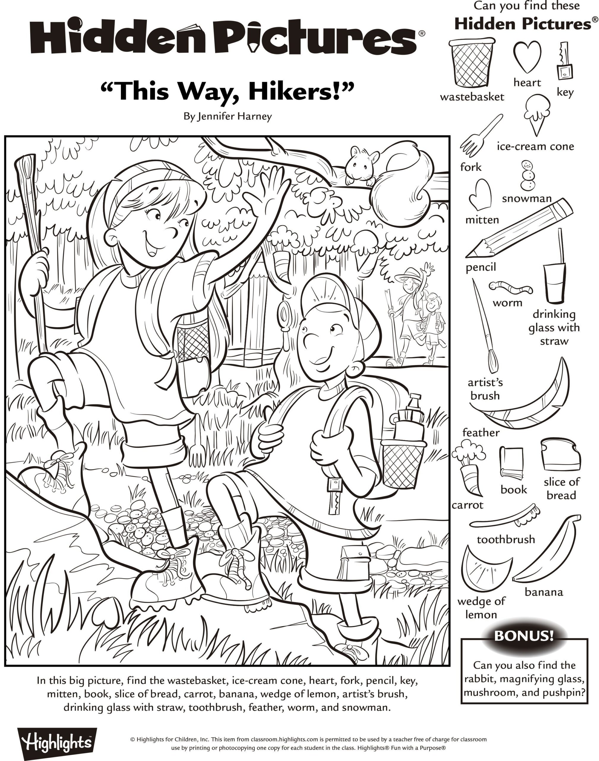 back to school hidden pictures printable