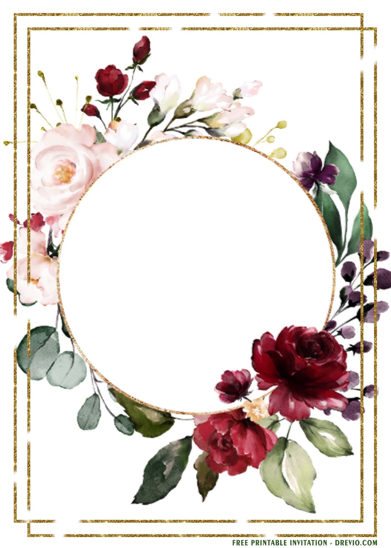 High Resolution Floral Template
