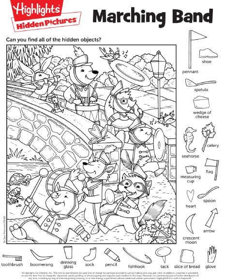 highlights find the hidden pictures printable