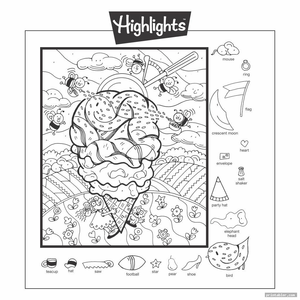 printable hidden pictures highlights