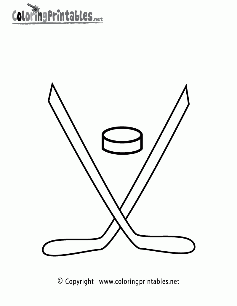 Hockey Coloring Page A Free Sports Coloring Printable
