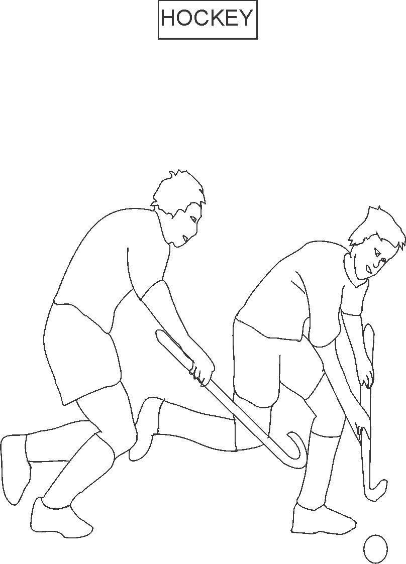 Hockey Coloring Printable Page For Kids