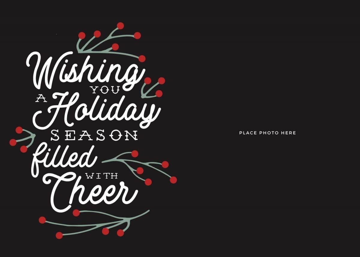 Holiday Card Printable Templates