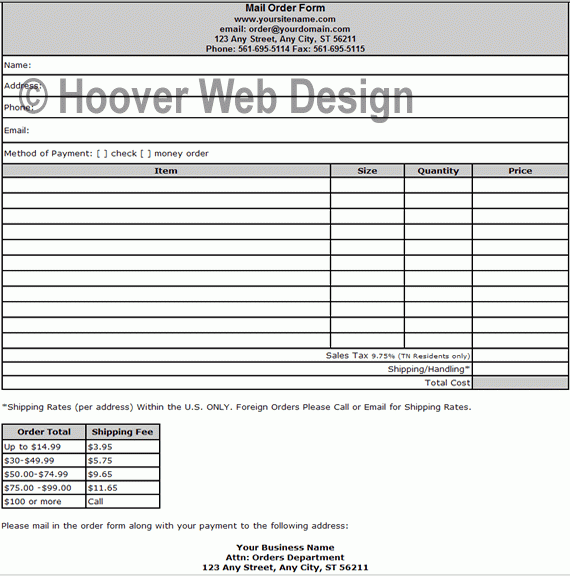 hoover web design free printables