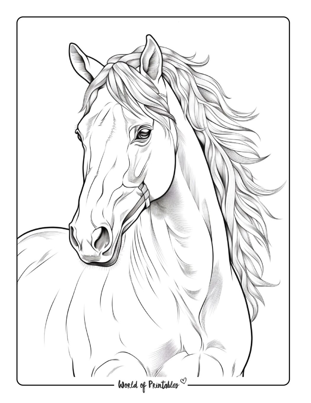 printable horse pictures to color