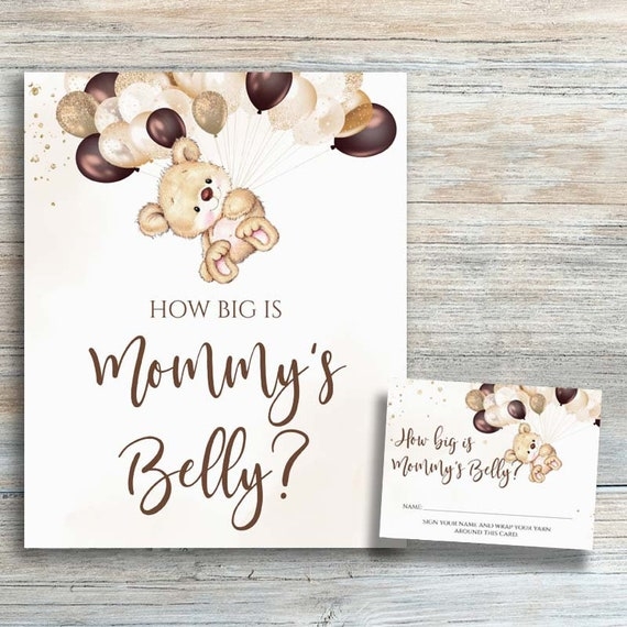 free printable how big is mommy's belly game